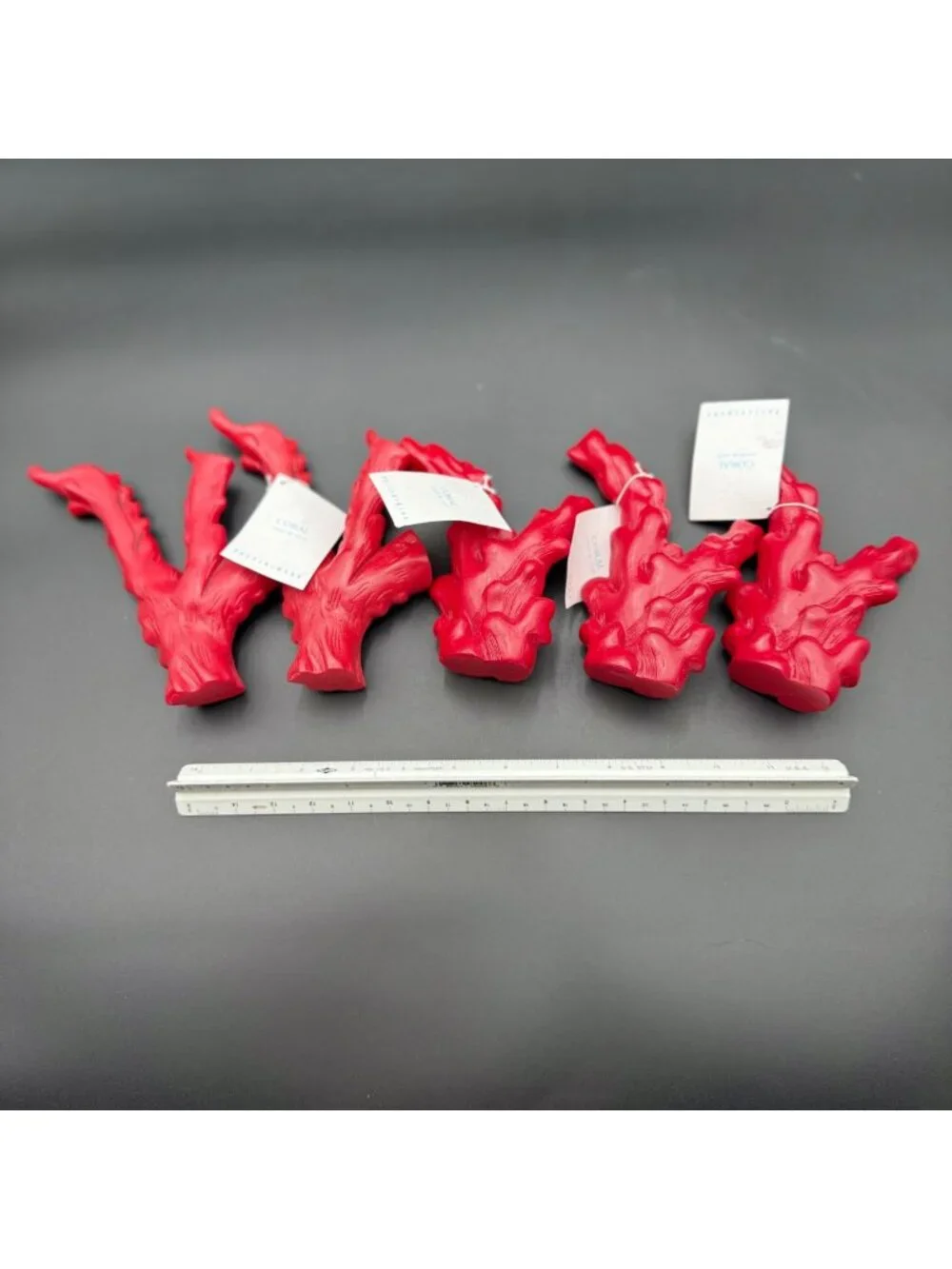 Set of Five Pottery Barn Resin Coral branch decor piece